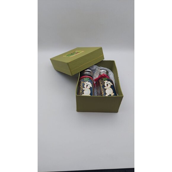 Liza Enger Handpainted Koala Bear Glass Salt & Pepper Shakers Gift Box Australia - Picture 13 of 13